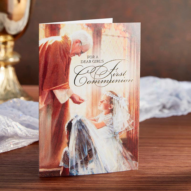 For a Dear Girl's Communion Card