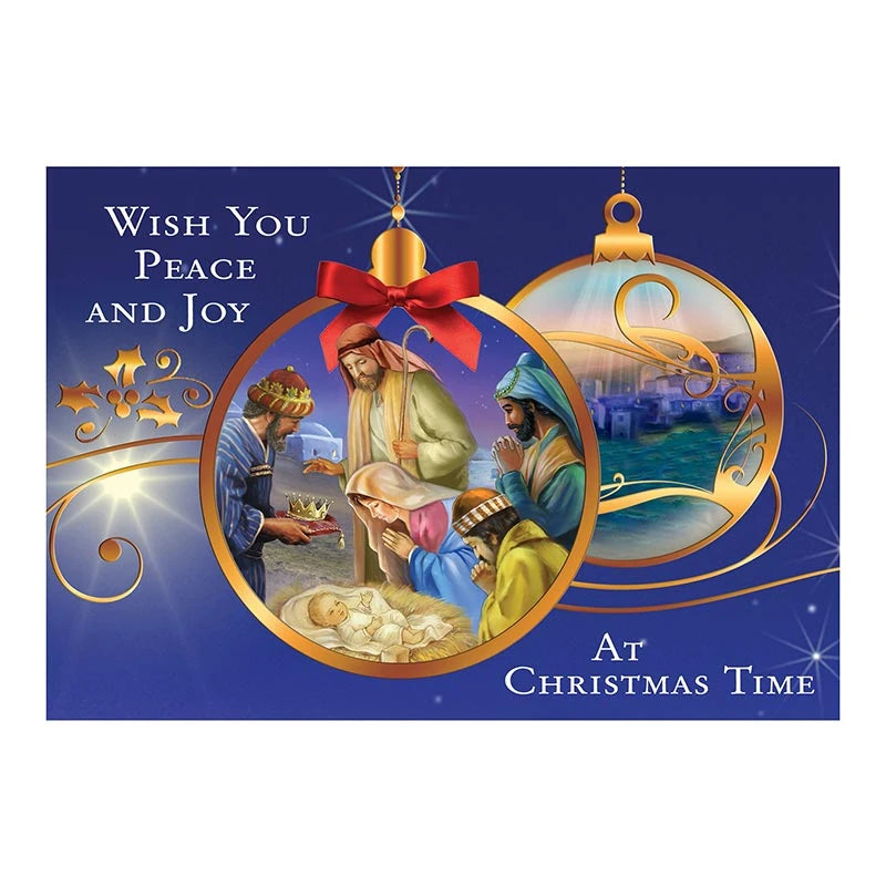 Peace and Joy Ornament Christmas Card