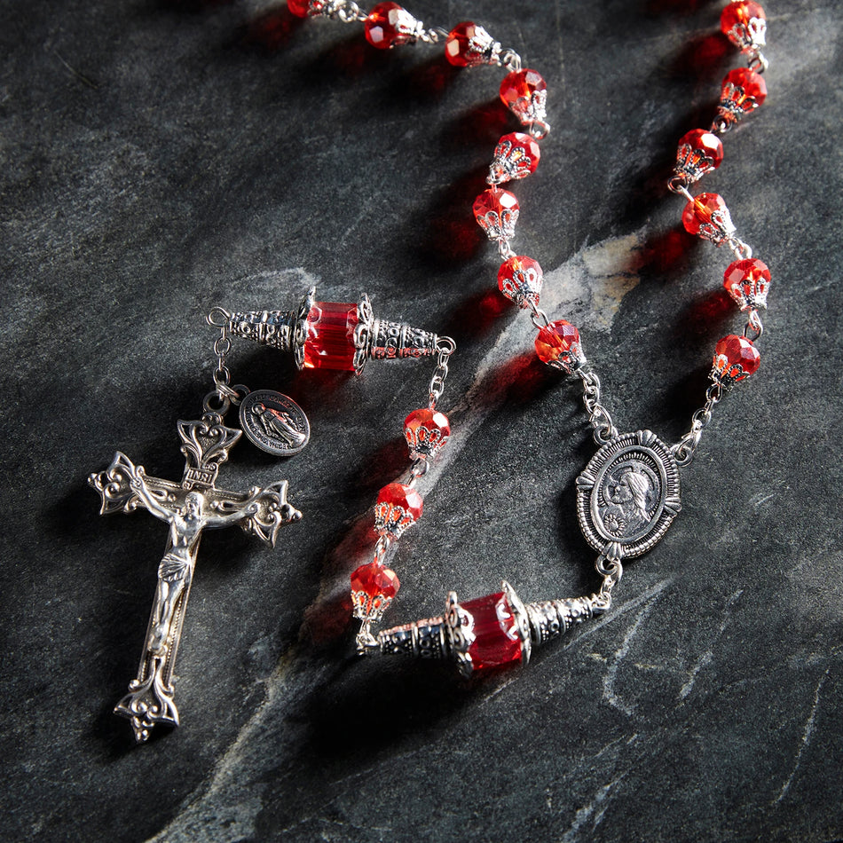 Ruby Duomo Di Milano Rosary by Catholic Brands, product view 2