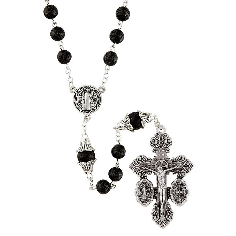 Saint Benedict Dual Medal Crucifix Rosary