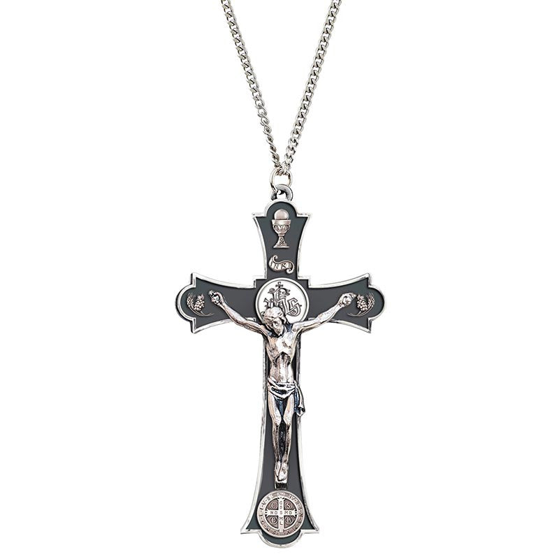 White Saint Benedict Holy Mass Pendant