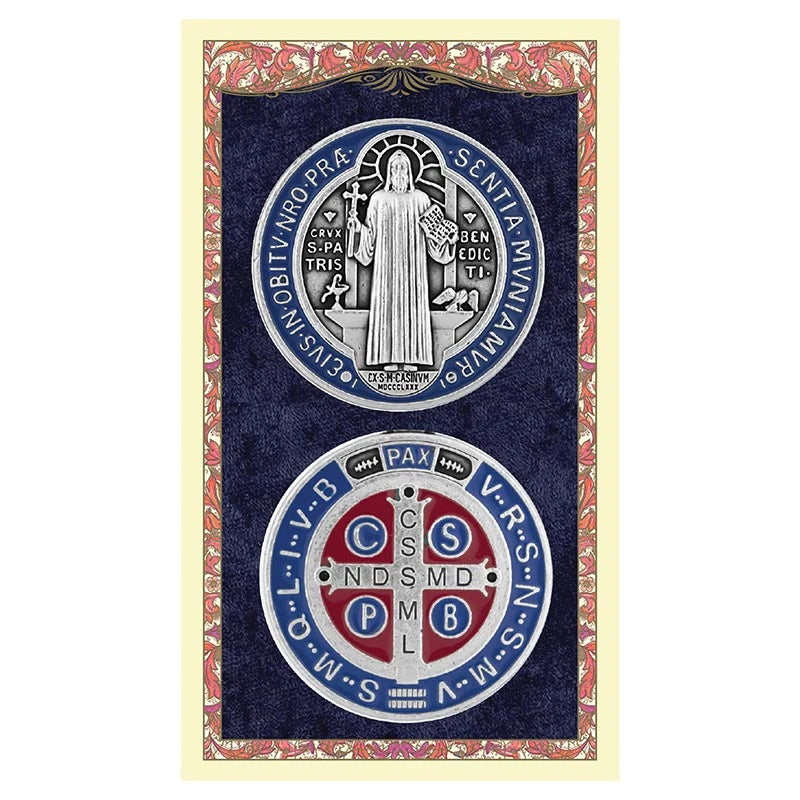 Spanish Holy Card - Saint Benedict