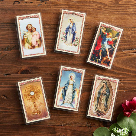 Spanish Holy Card - Saint Joseph and Child - 25/pk by Catholic Brands, product view 3