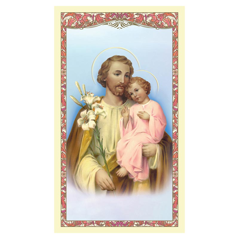 Spanish Holy Card - Saint Joseph And Child (San Jose y el Cristo Nino)
