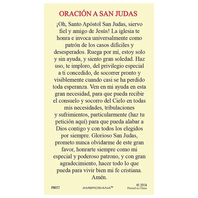 Spanish Holy Card - Saint Jude