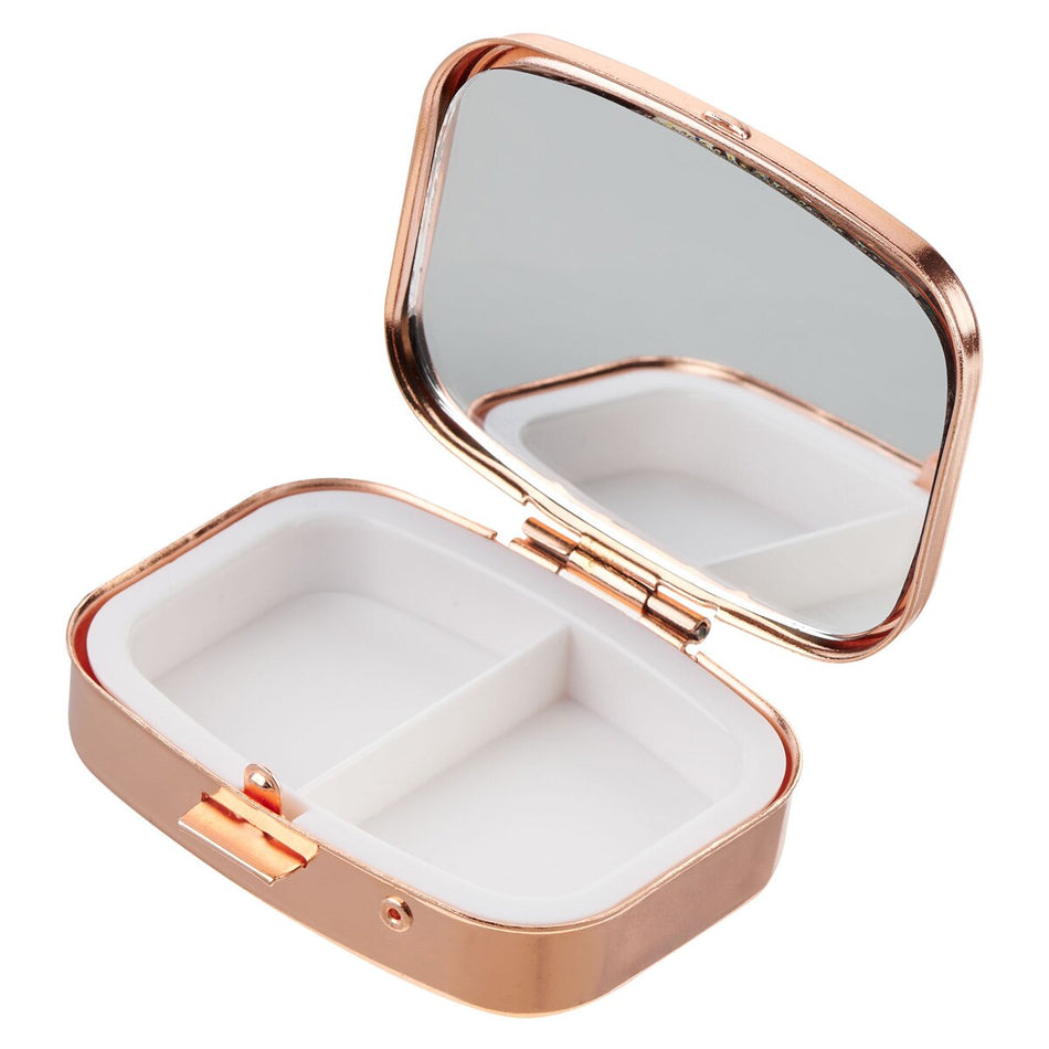 Every Good and Perfect Gift Rose Gold Pill Case - James 1:17 by Christian Art Gifts, product view 2