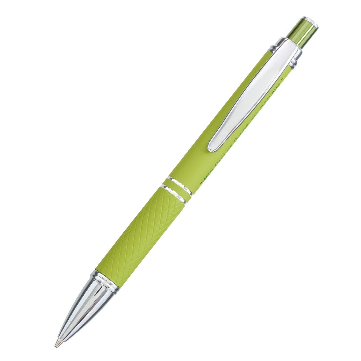 All Things are Possible Green Gift Pen and Case - Matthew 19:26 by Christian Art Gifts, product view 5