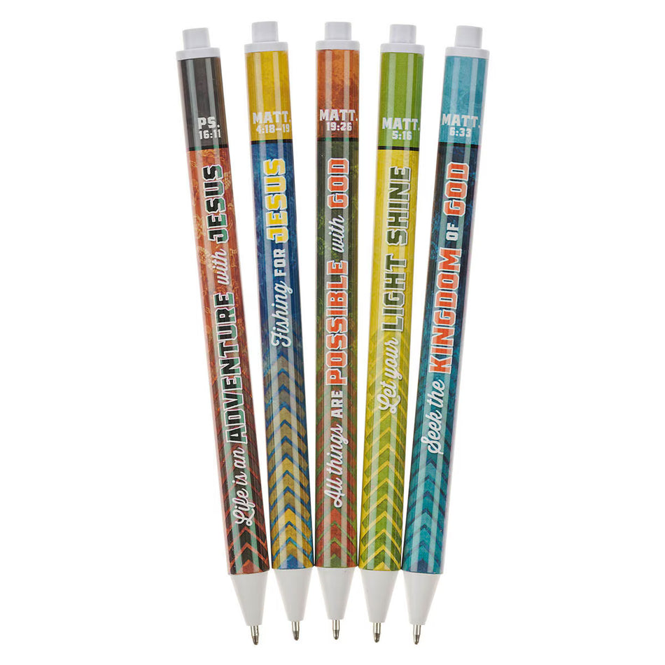 Adventure with Jesus Retractable Pen Set - Psalm 16:11