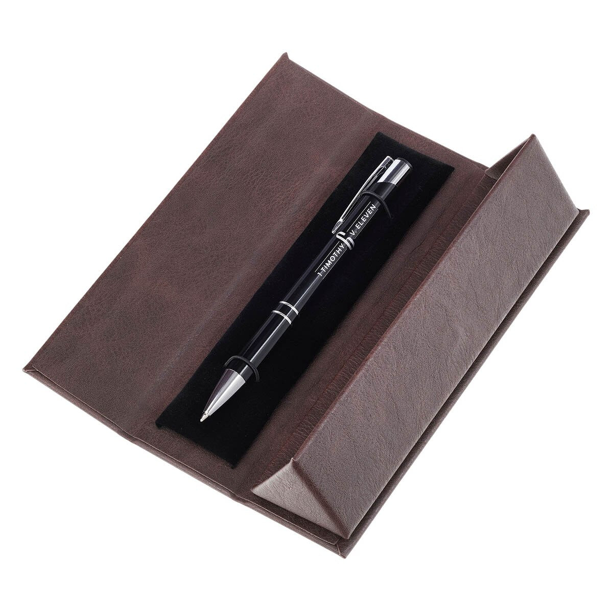 Man of God Black Gift Pen in Brown Prism Gift Box - 1 Timothy 6:11 by Christian Art Gifts, product view 3