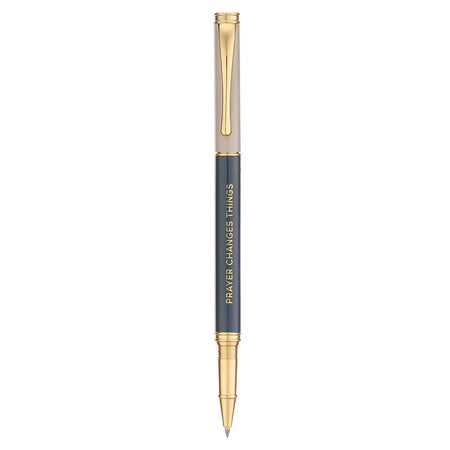 Prayer Changes Things Slate Blue and Taupe Gift Pen by Christian Art Gifts, product view 2