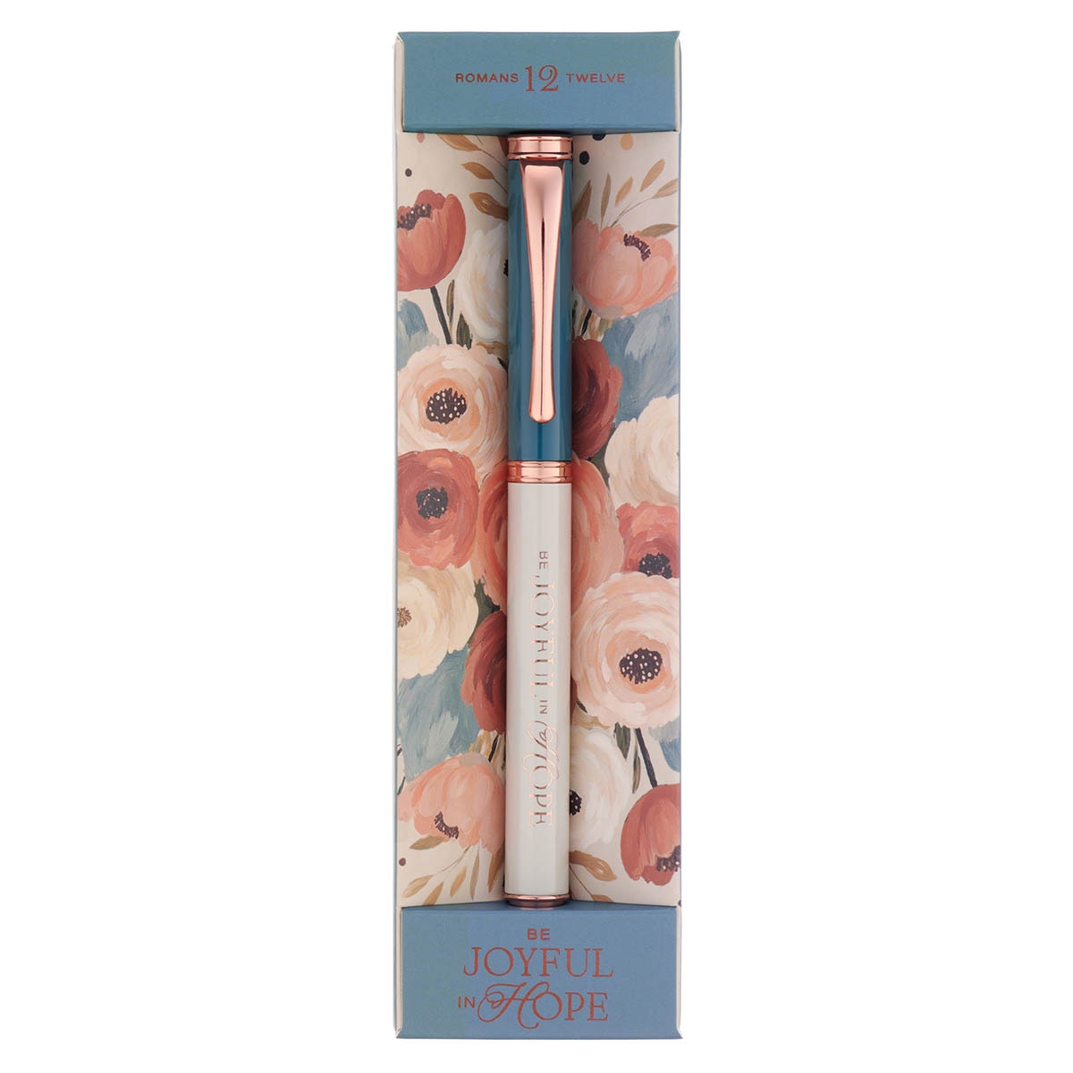 Be Joyful in Hope Heirloom Floral Gift Pen - Romans 12:12 by Christian Art Gifts