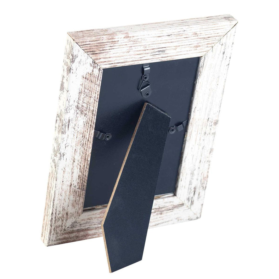 Footprints Distressed White 9 x 7 Inch Wood Wall or Tabletop Picture Photo Frame by Dicksons, product view 2