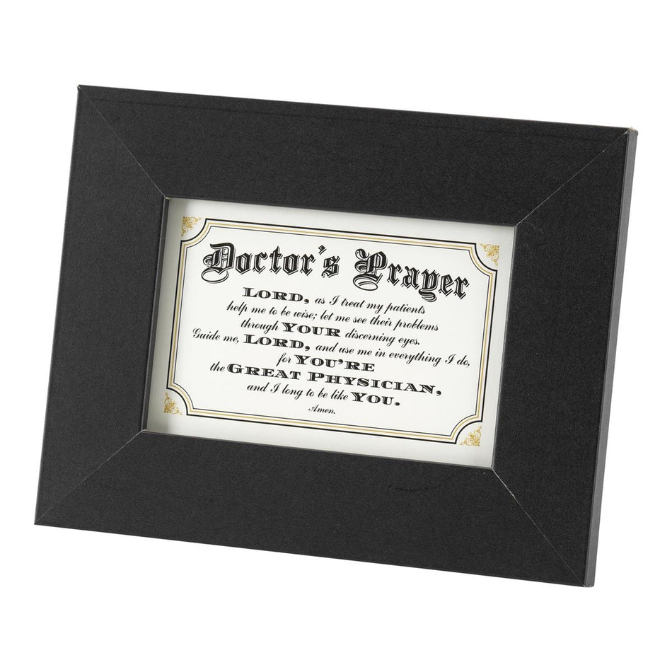 Doctor's Prayer Black Wood Easel Back Photo Frame by Dicksons