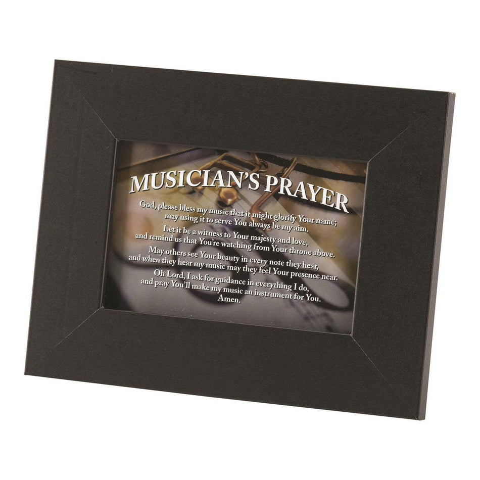 Musician's Prayer Black Wood Easel Back Photo Frame by Dicksons