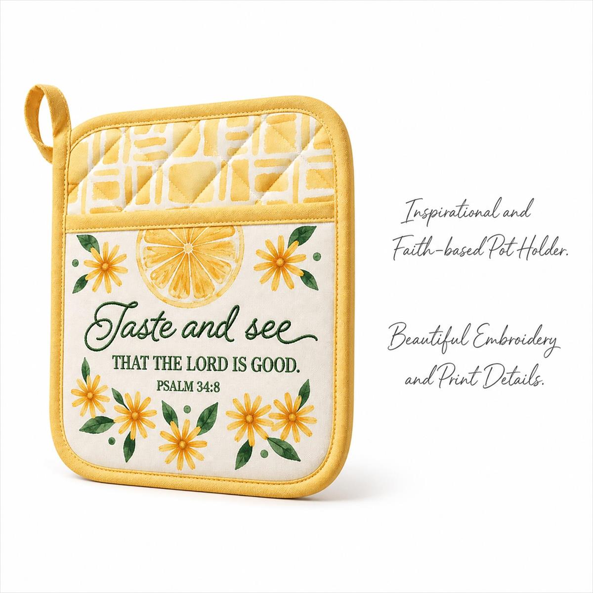 Potholder Taste And See Psalm 34:8 by Dicksons, product view 3
