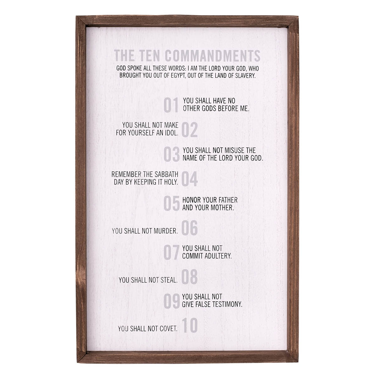10 Commandments Wall Plaque - Exodus 20:2 by Christian Art Gifts