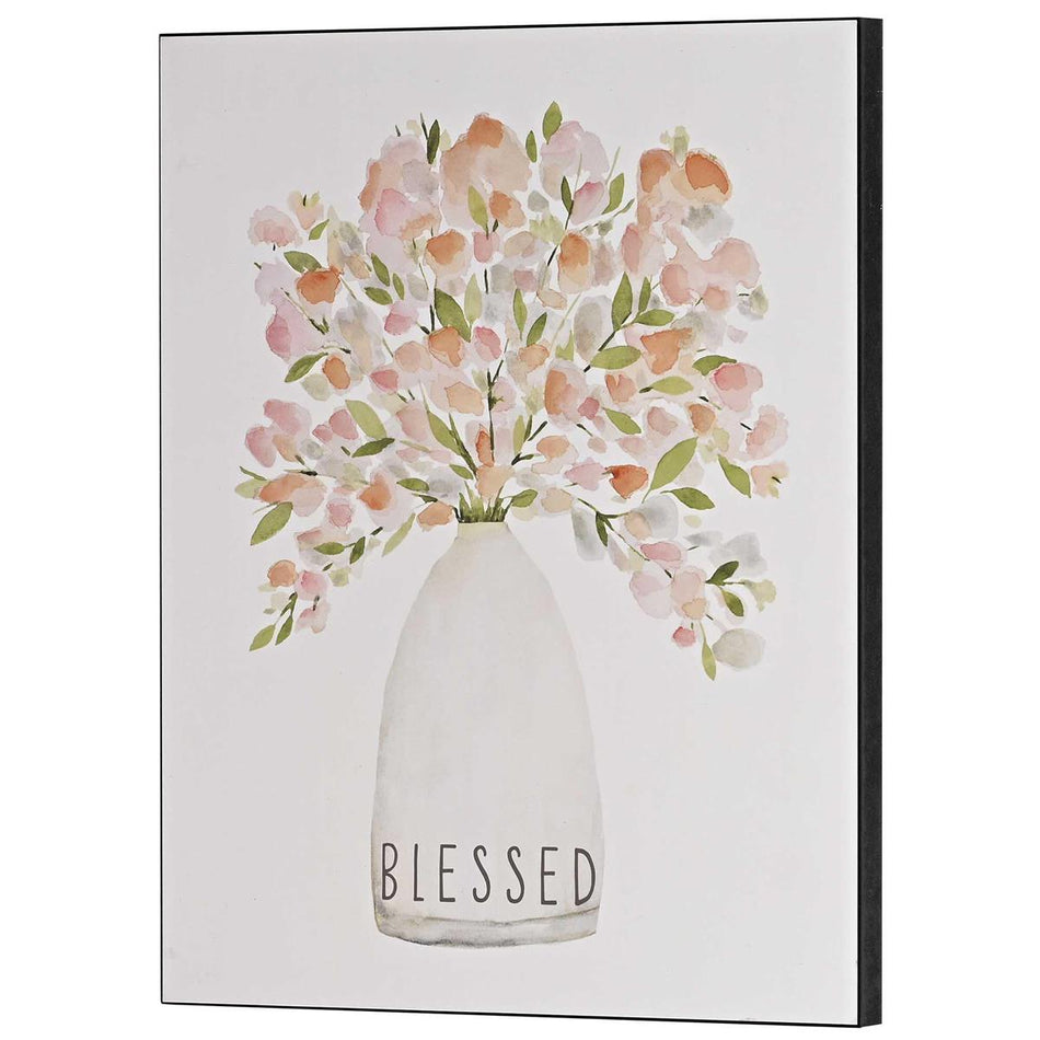 Wall Plaque Floral Blessed by Dicksons