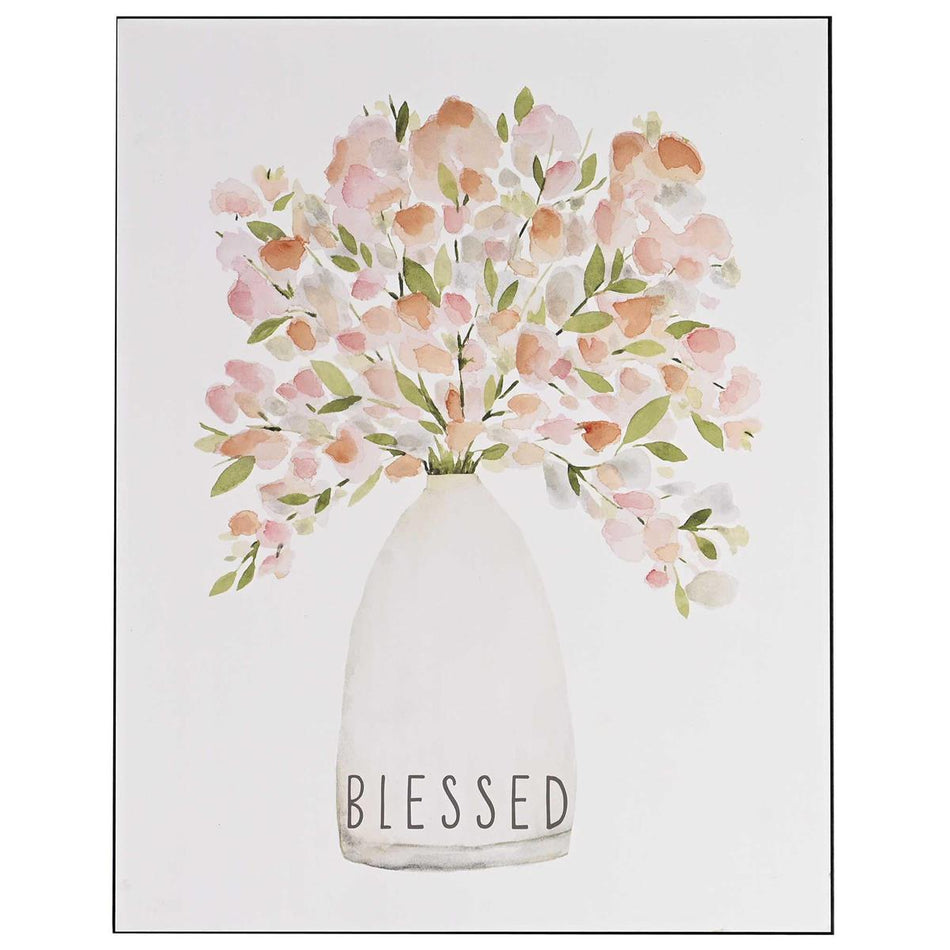 Wall Plaque Floral Blessed by Dicksons, product view 2