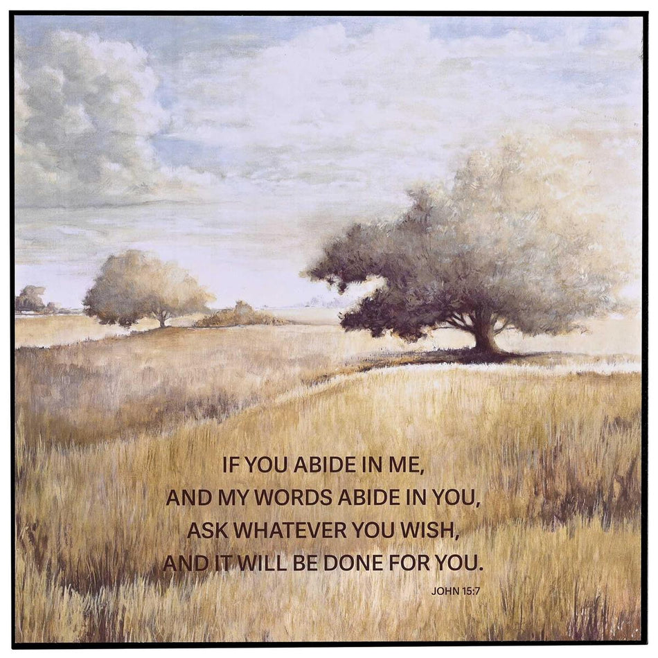 Wall Plaque Abide In Me Tree In Field by Dicksons, product view 2