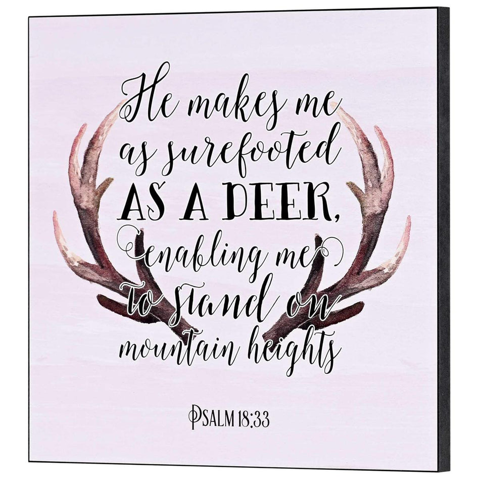 Surefooted As A Deer Enabling Me To Stand Brown and Purple 12 x 12 Inch MDF by Dicksons