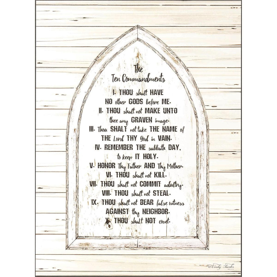 Plaque Wall Ten Commandments Ex.20:3-17 MDF by Dicksons