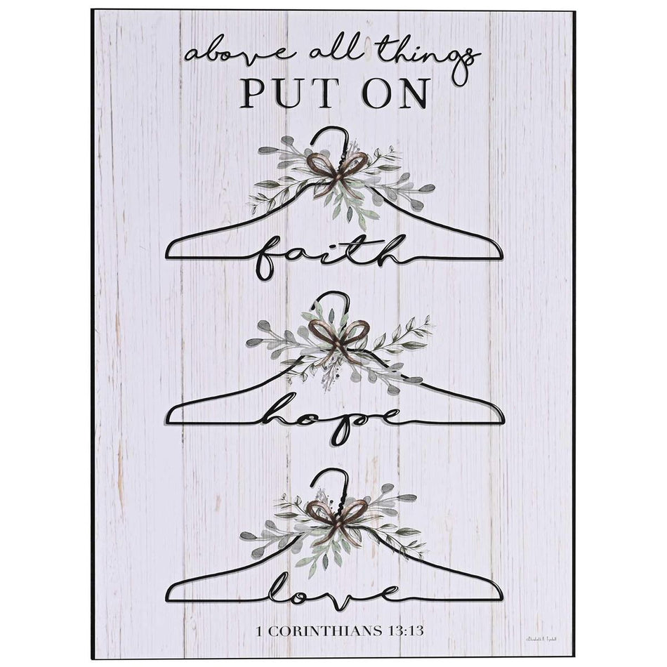 Wall Plaque Faith Hope Love by Dicksons, product view 2