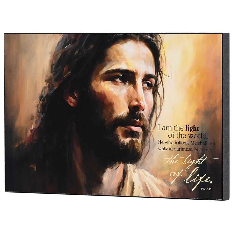 I Am The Light Of The World Brown 12 x 8 Wood Decorative Wall Plaque Hanging by Dicksons