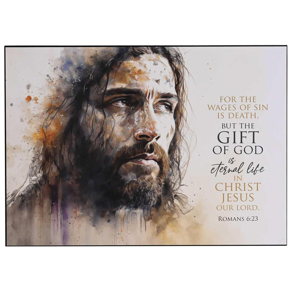 Wages Of Sin Is Death Romans 6:23 Black and Brown MDF Decorative Wall Plaque 14 by Dicksons, product view 2