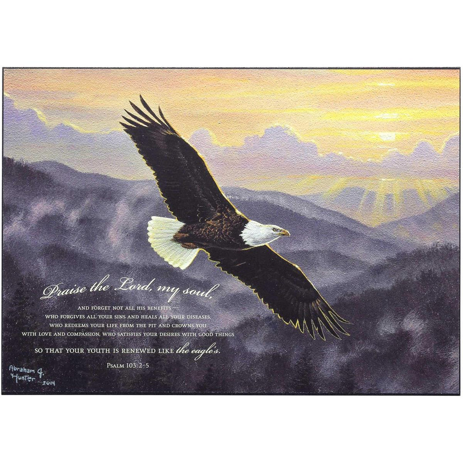 Wall Plaque Bald Eagle Psalm 103:2-5 by Dicksons, product view 2