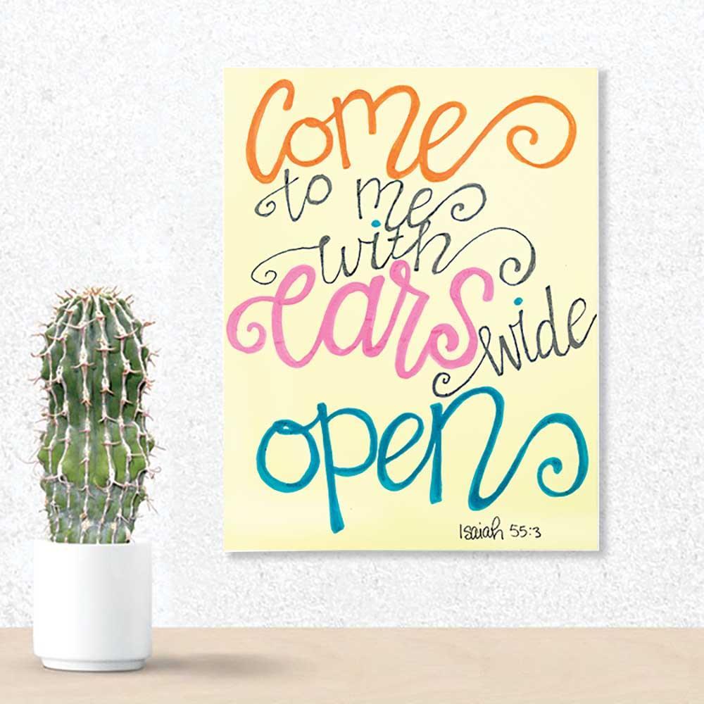Plaque WALL EARS WIDE OPEN IS55:3 MDF 14x18 by Dicksons, product view 3