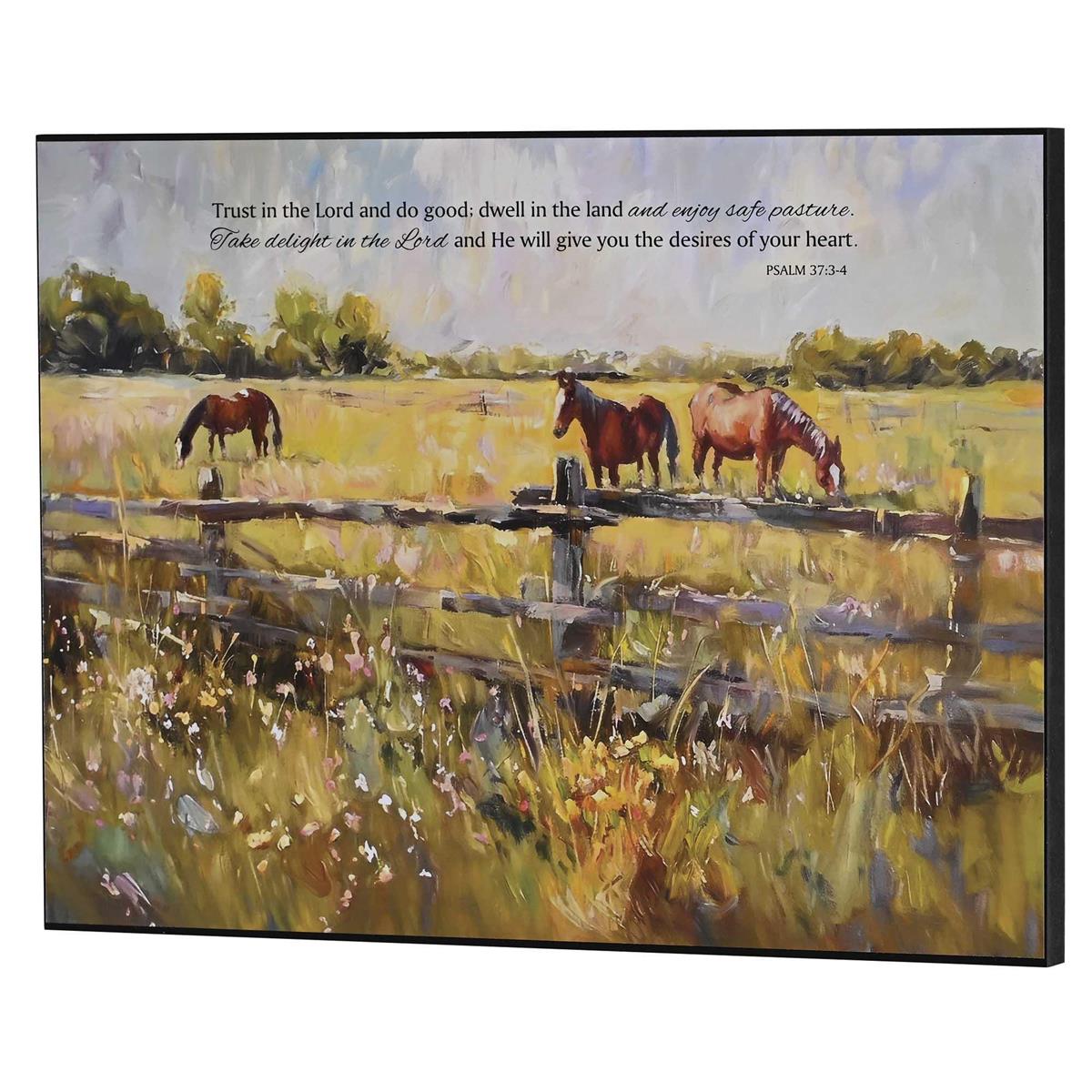 Wall Plaque Horses Trust In The Lord by Dicksons