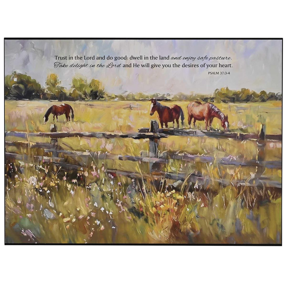 Wall Plaque Horses Trust In The Lord by Dicksons, product view 2