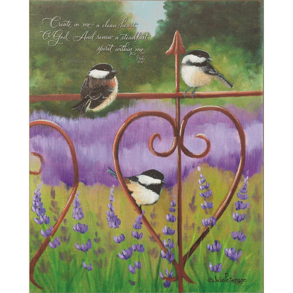 Wall Plaque Heartfelt Lavender Ps.51:10 by Dicksons, product view 2