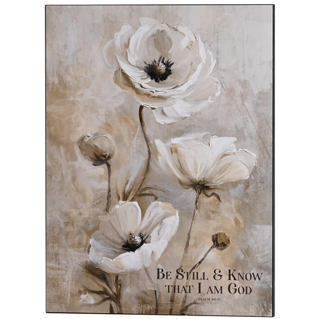Be Still and Know That I Am God Psalm 46:10 Brown and Ivory MDF Decorative Wall by Dicksons
