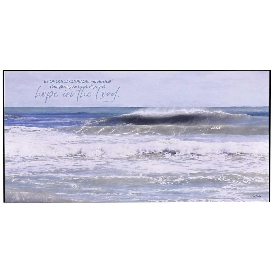 Wall Plaque Ocean Wave Good Courage by Dicksons, product view 2