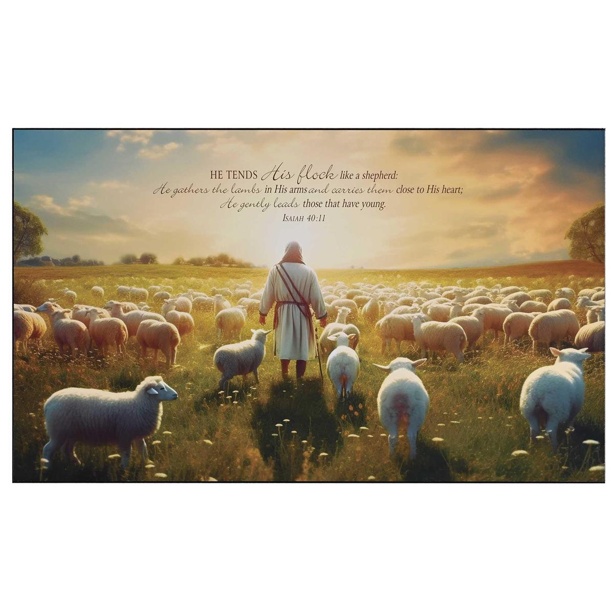 Wall Plaque Jesus & His Sheep Isa. 40:11 by Dicksons, product view 2