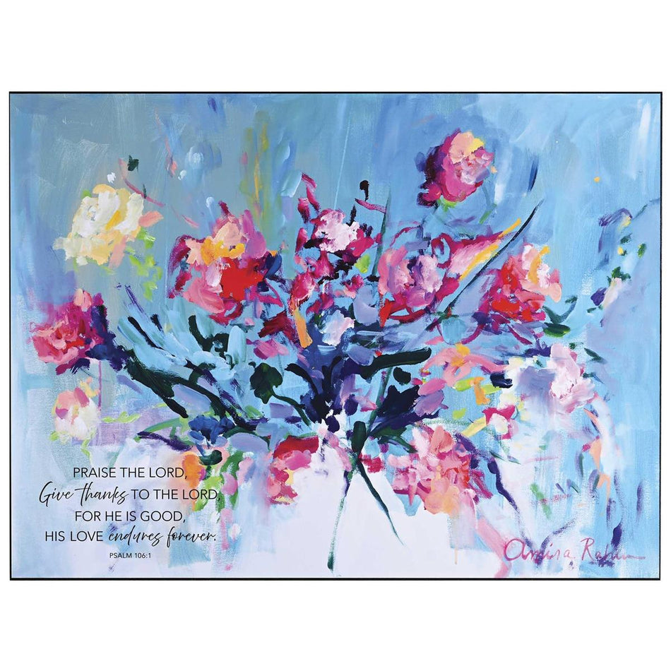 Wall Plaque Floral Praise The Lord by Dicksons, product view 2