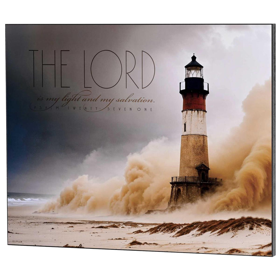 The Lord Is My Light and My Salvation - Psalm 27:1-20 x 16 Inch MDF Wood Block by Dicksons