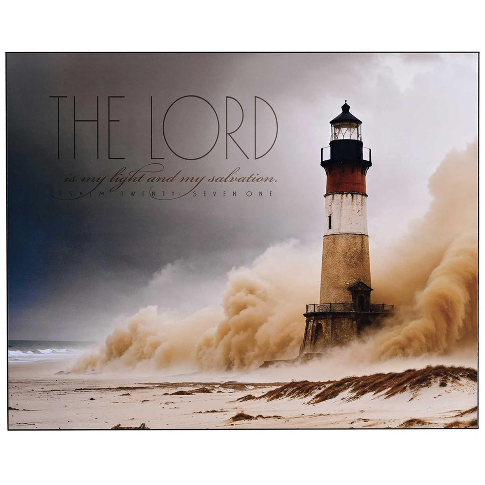 The Lord Is My Light and My Salvation - Psalm 27:1-20 x 16 Inch MDF Wood Block by Dicksons, product view 2