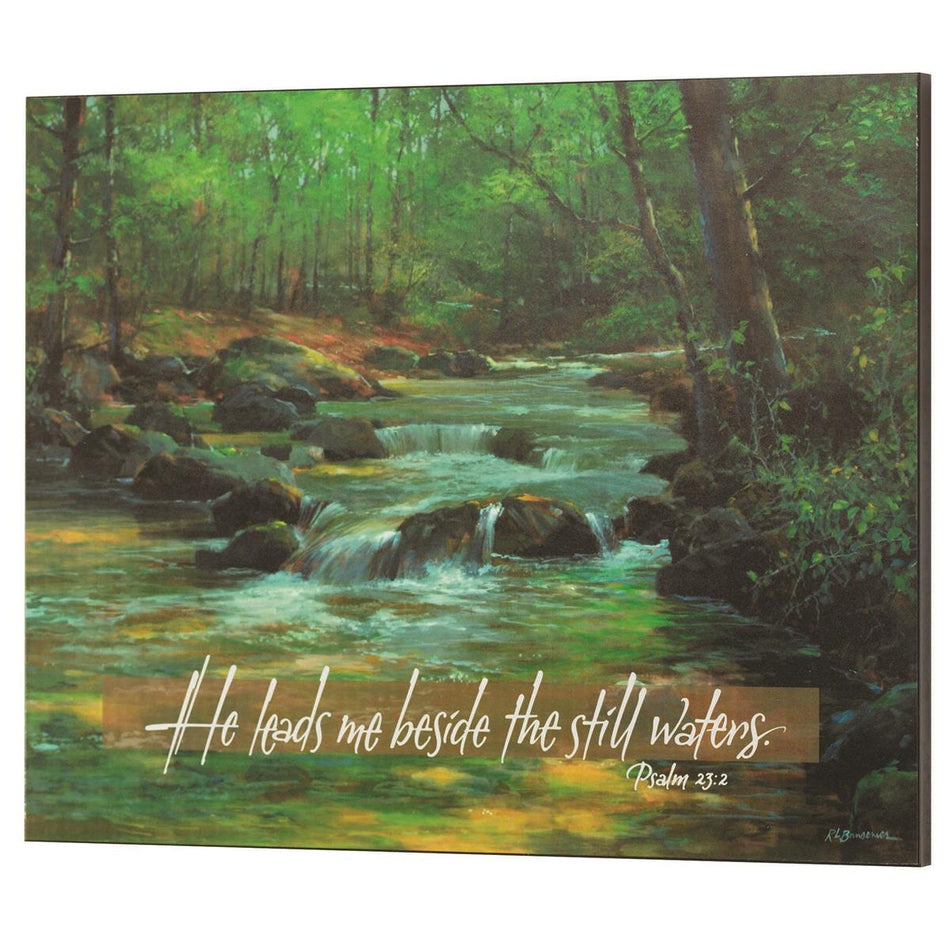 Wall Décor Davidson River Psalm 23:2 by Dicksons