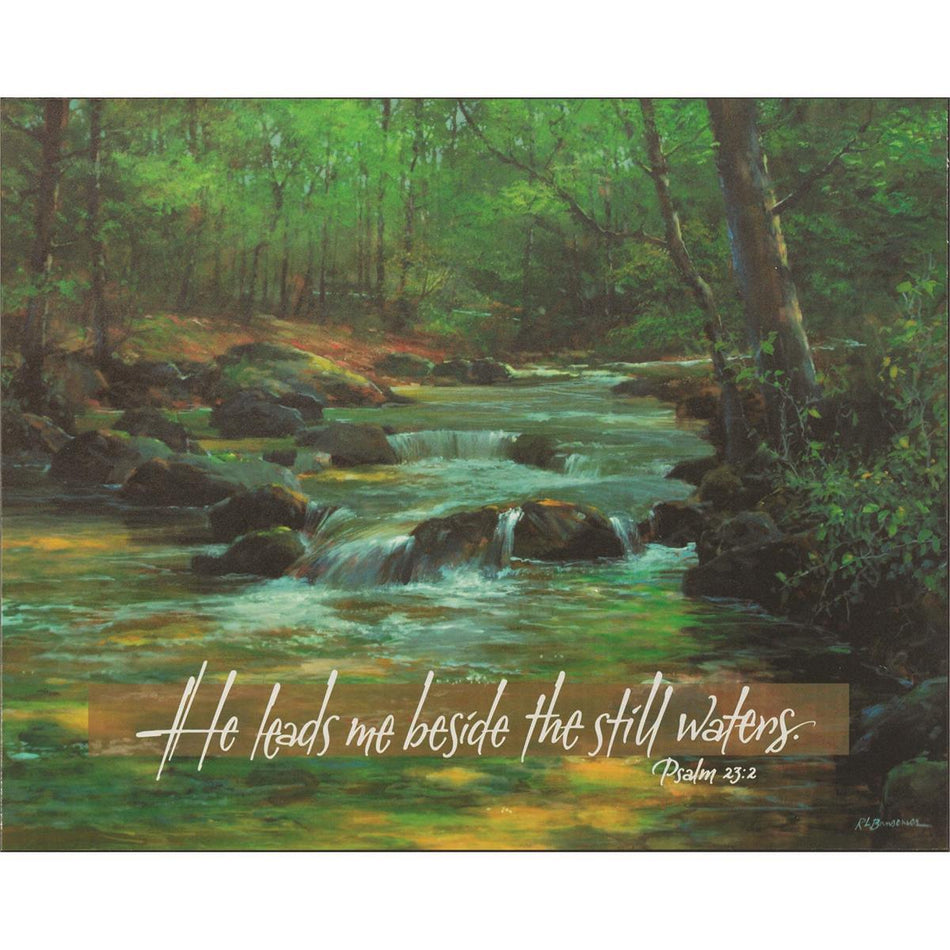 Wall Décor Davidson River Psalm 23:2 by Dicksons, product view 2