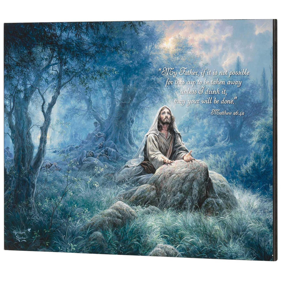Wall Plaque Jesus Gethsemane Matt. 26:42 by Dicksons