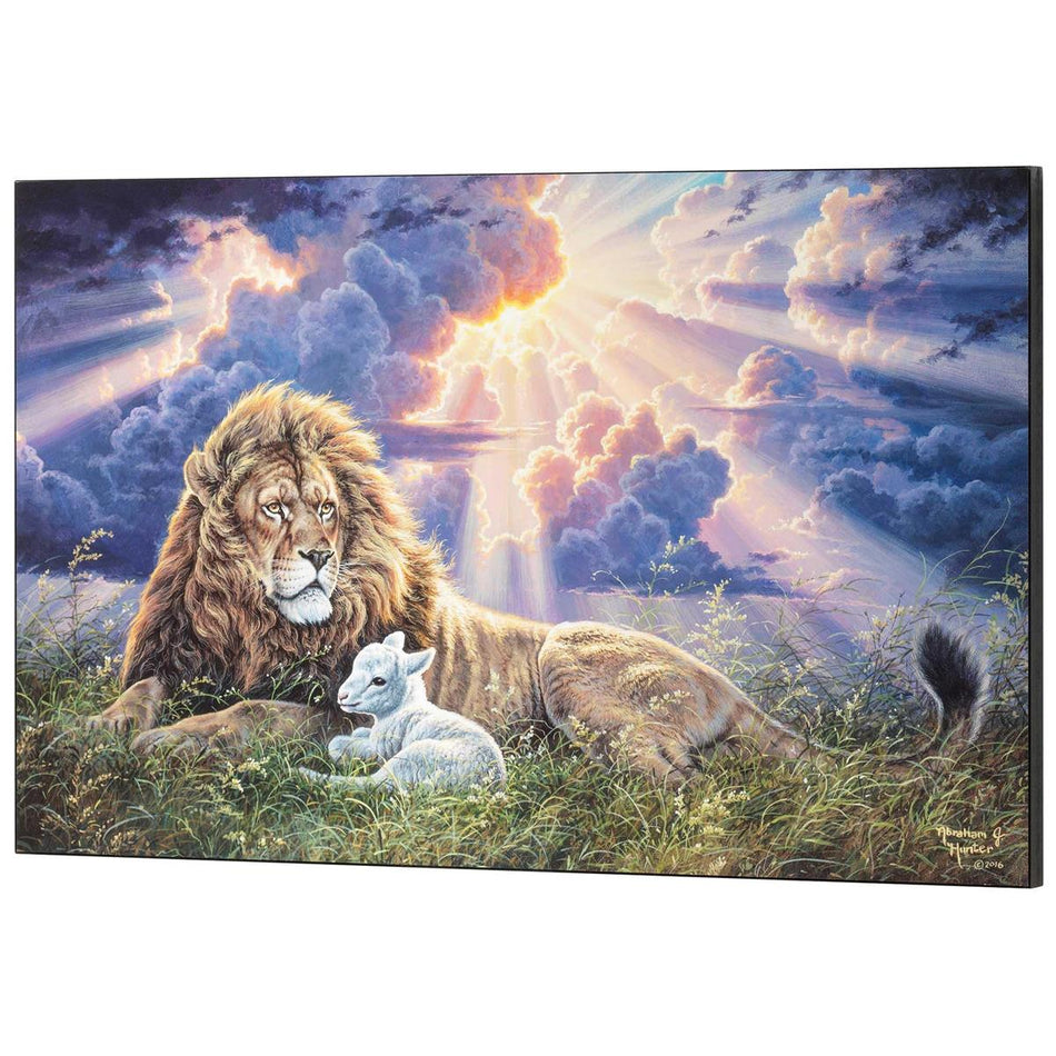 Wall Plaque Lion Lamb Peace 22x14 by Dicksons