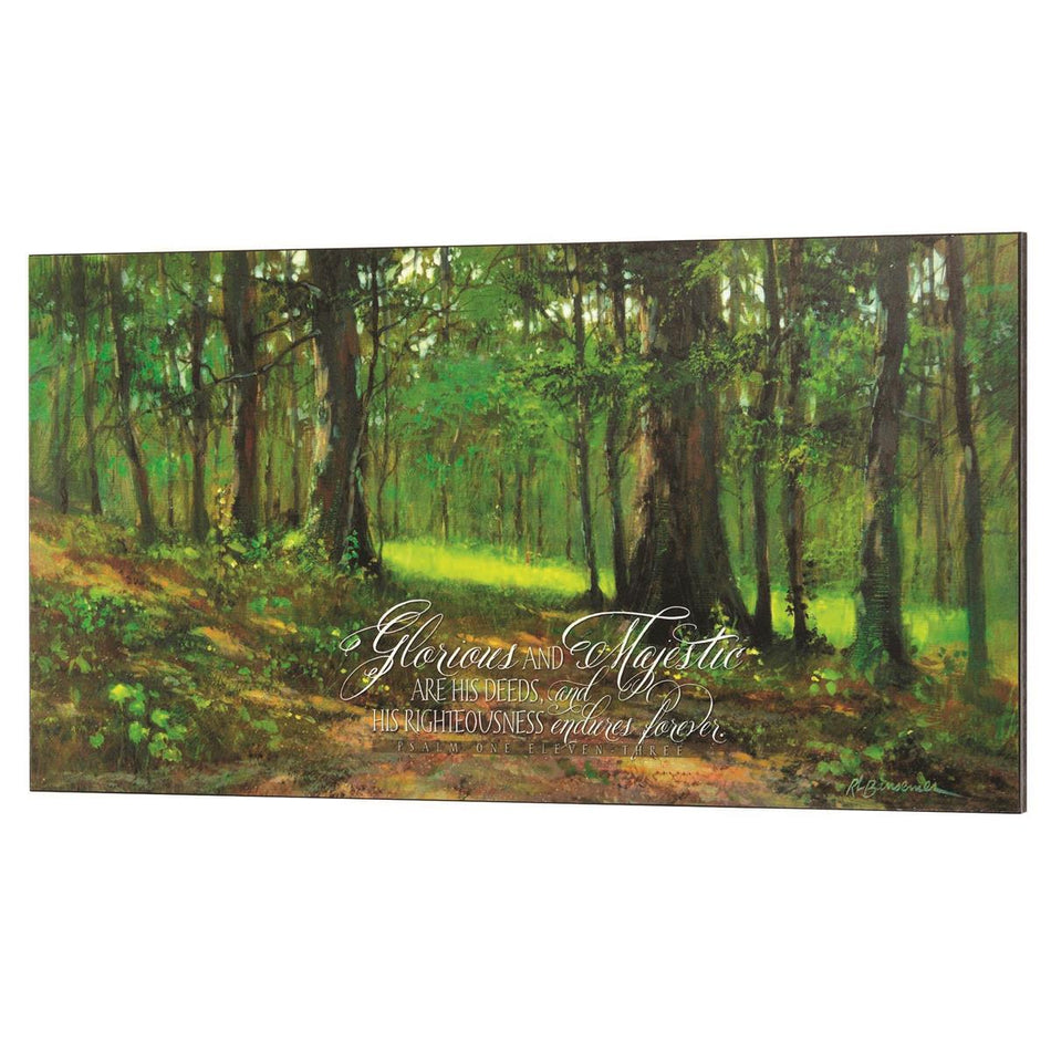 Wall Décor Mountain Forest Psalm111:3 by Dicksons