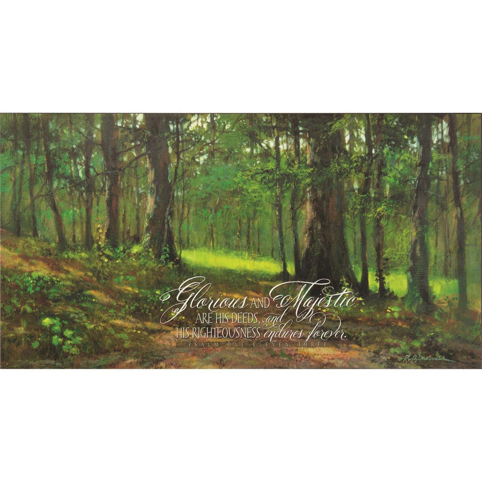 Wall Décor Mountain Forest Psalm111:3 by Dicksons, product view 2