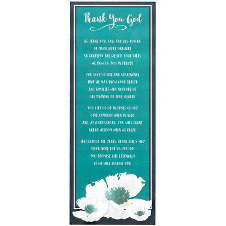 Plaque Wall Thank You God MDF 4X10 by Dicksons