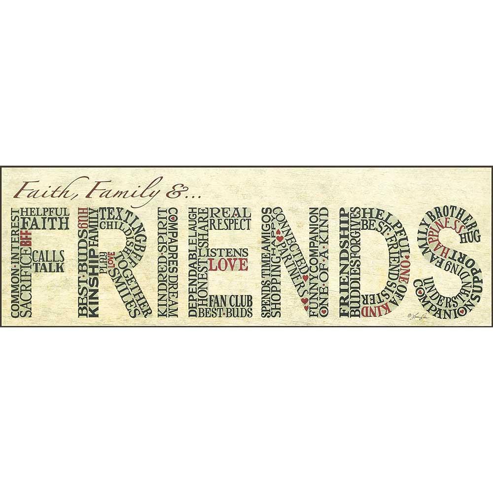 Plaque MDF Friends-faith- Fami by Dicksons