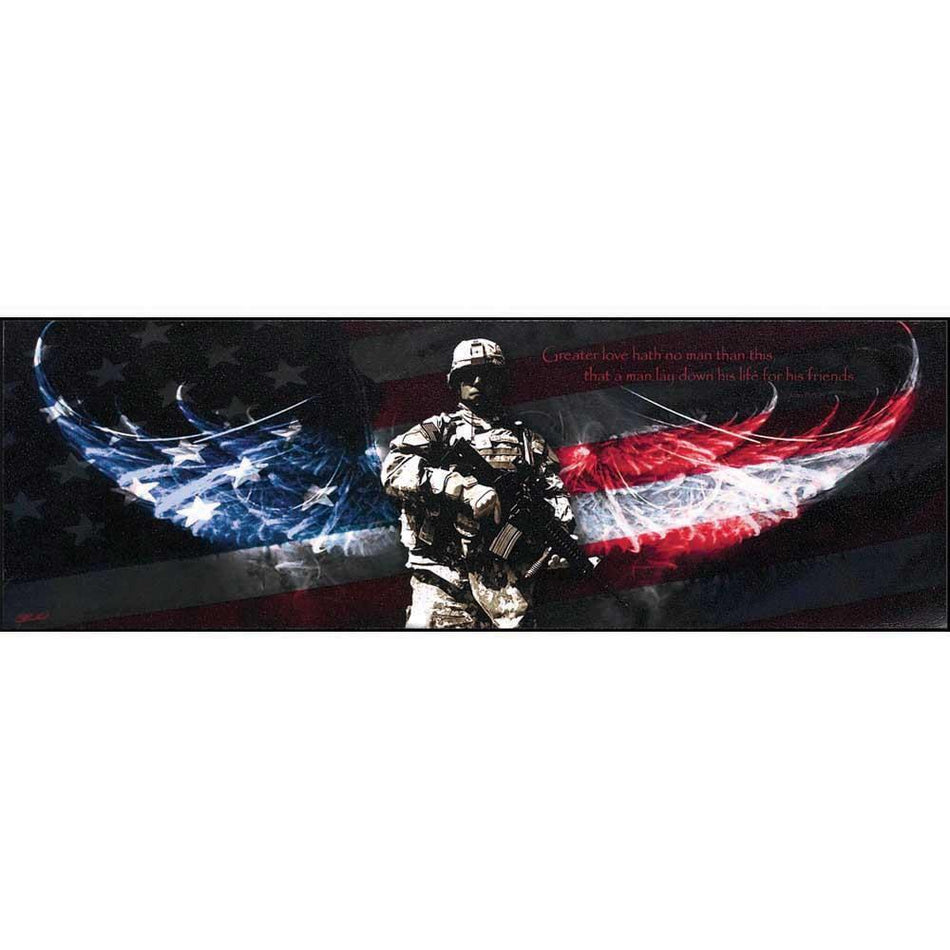 Plaque Wall No Greater Love Soldier MDF by Dicksons