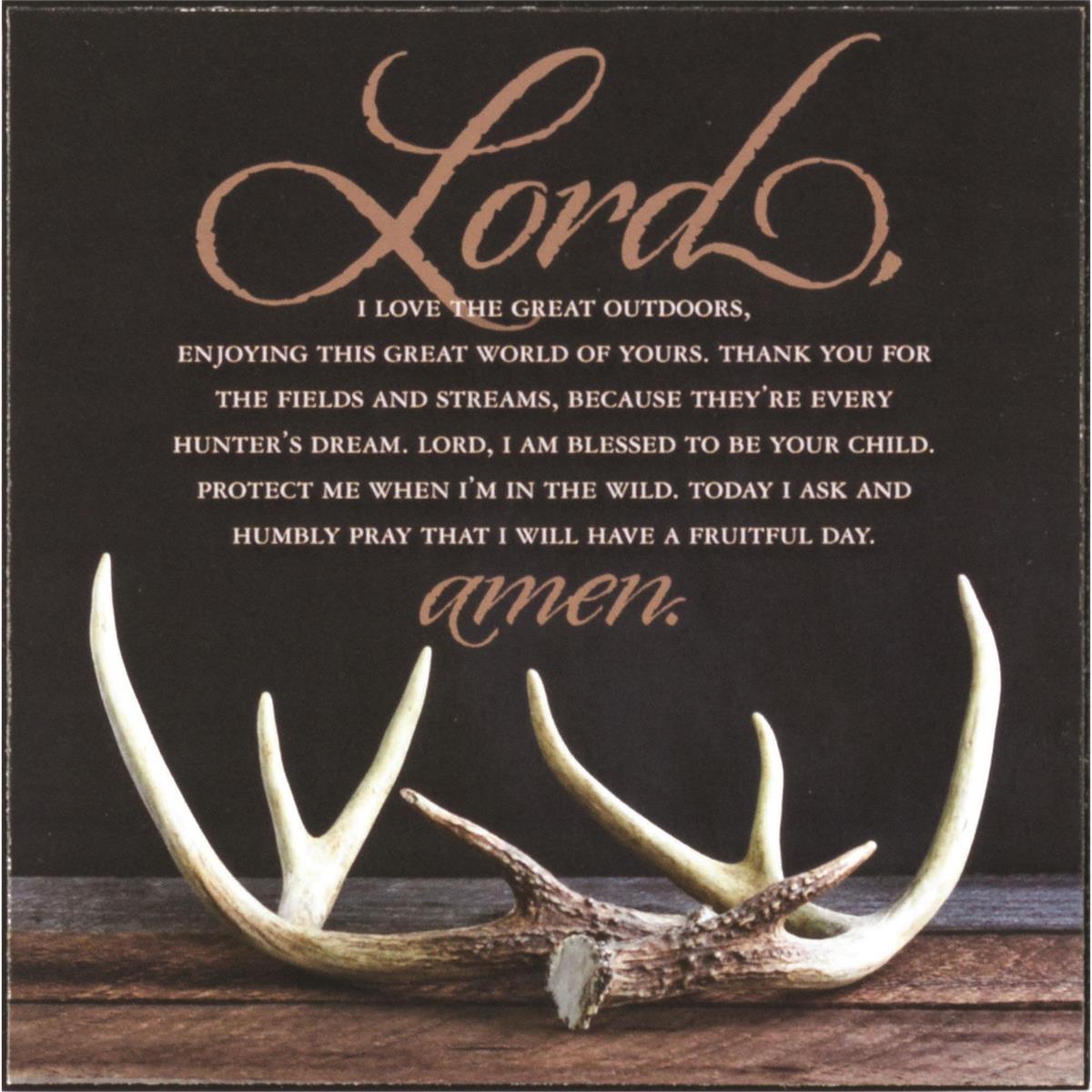 Plaque Wall Hunter's Prayer MDF 6X6 by Dicksons