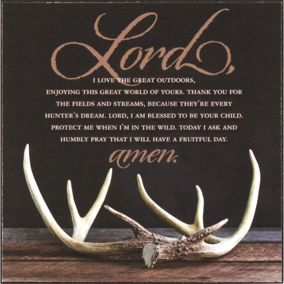 Plaque Wall Hunter's Prayer MDF 6X6 by Dicksons